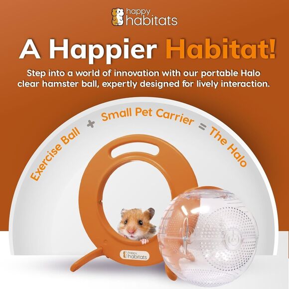Happy Habitats The Halo Small Pet Carrier and Hamster Exercise Ball Mice Gerbils - Picture 2 of 16